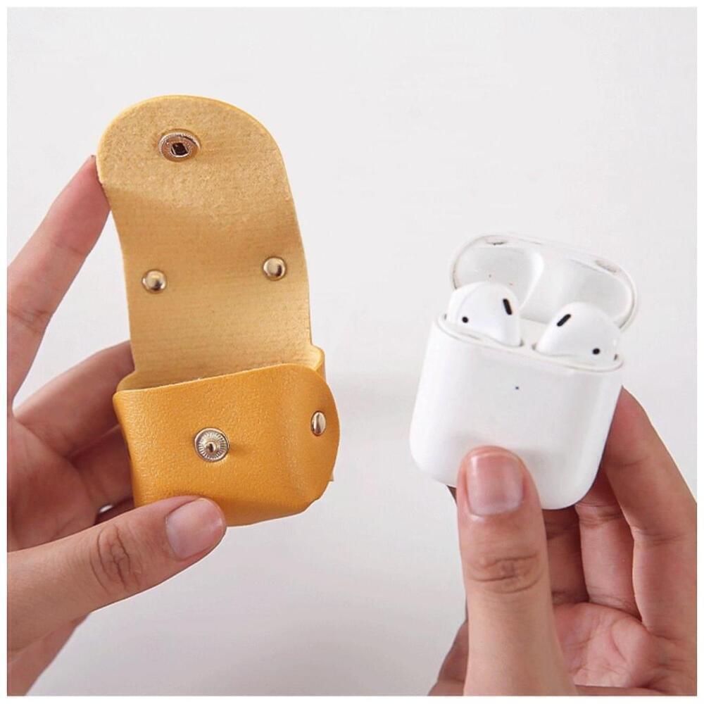 Earbud Case Keychain In Yellow - Picture 2 of 9